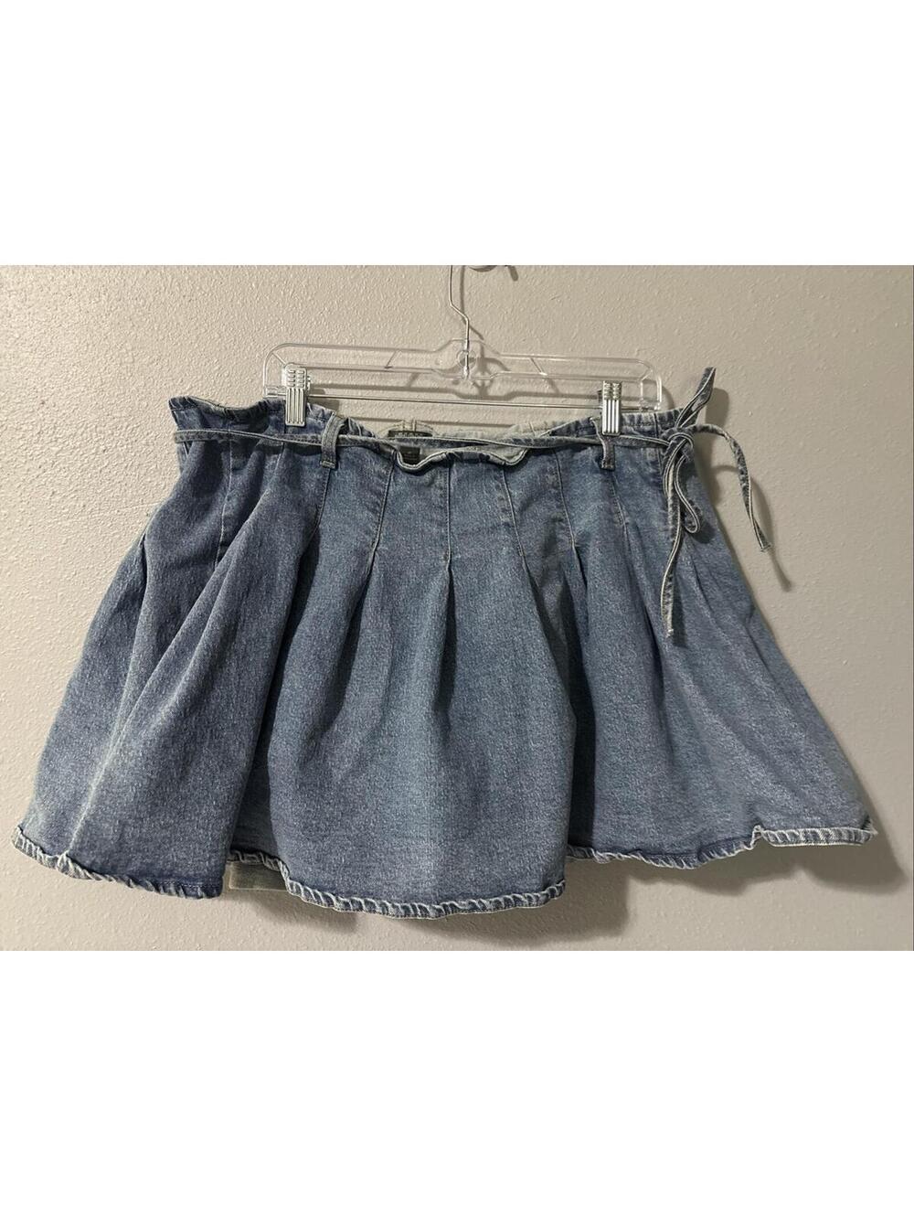 Wild Fable Denim Skort Size 17 Pleated Mini Skirt